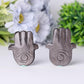 2" Sliver Obsidian Hand with Evil Eye Crystal Carvings Wholesale Crystals USA