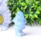 2" Blue Opalite Santa Claus Crystal Carvings for Christmas Wholesale Crystals USA