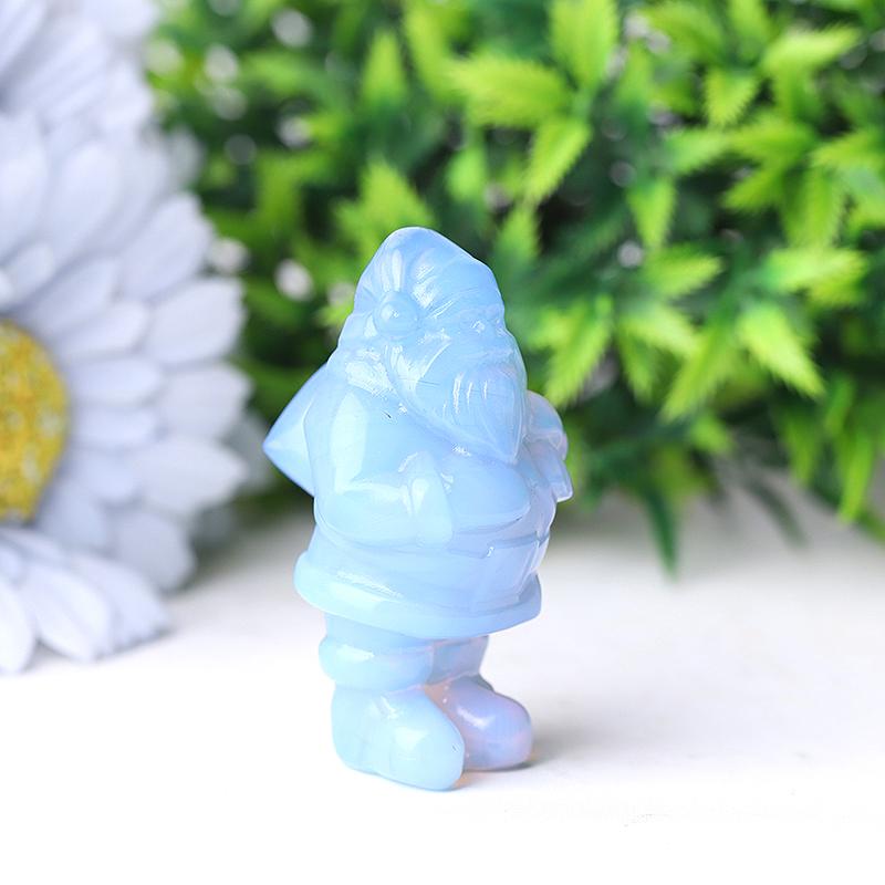2" Blue Opalite Santa Claus Crystal Carvings for Christmas Wholesale Crystals USA