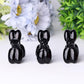 2.5" Black Obsidian Balloon Dog Crystal Carvings Wholesale Crystals USA