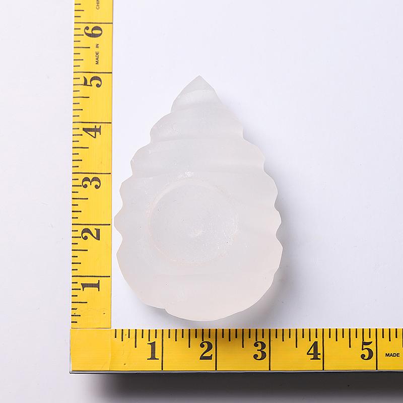 4.5" Shell Shape Selenite Candle Holder