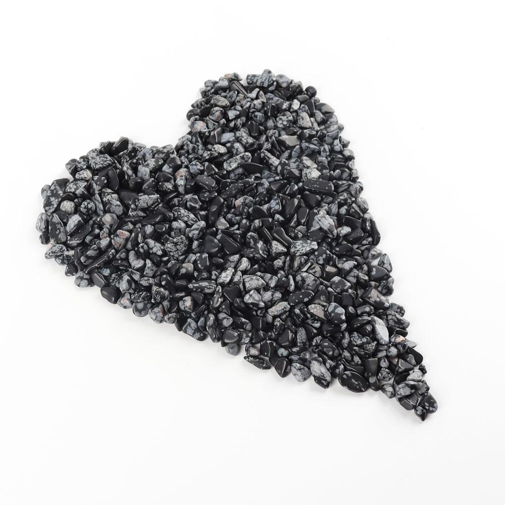 0.1kg Snowflake Obsidian Tumbled Stone Chips Crushed Natural Crystal Quartz Pieces Wholesale Crystals USA