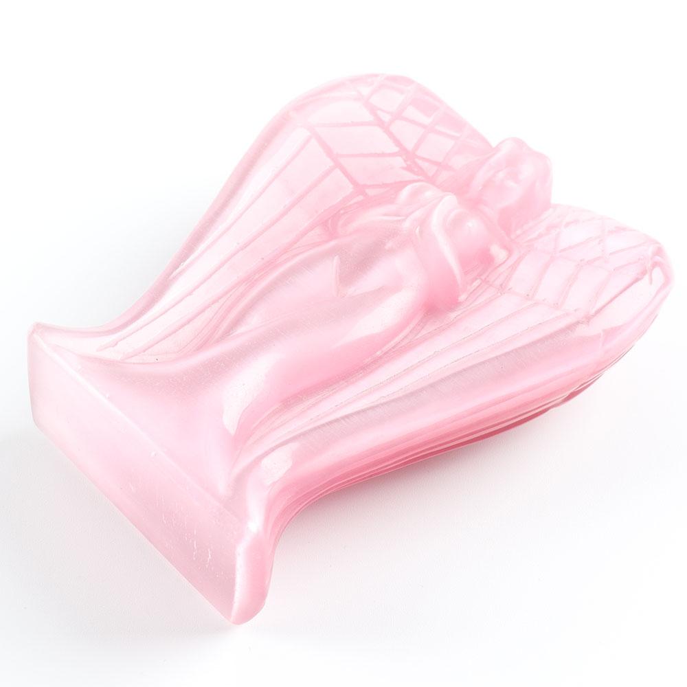 Large Hand Carved Pink Cat Eye Crystal Angel Statue for Home Decoration Wholesale Crystals USA