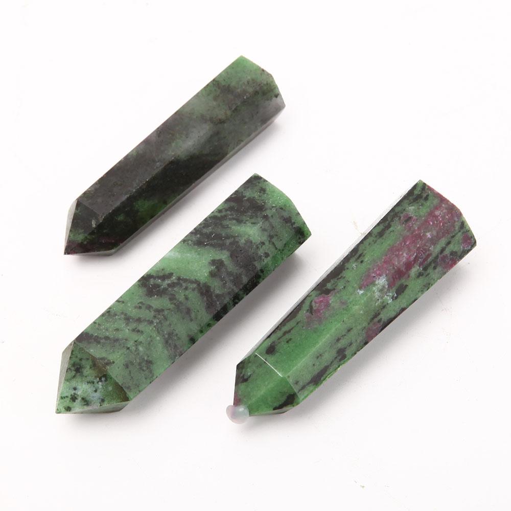 Set of 3 Ruby in Zoisite Crystal Point Wholesale Crystals USA