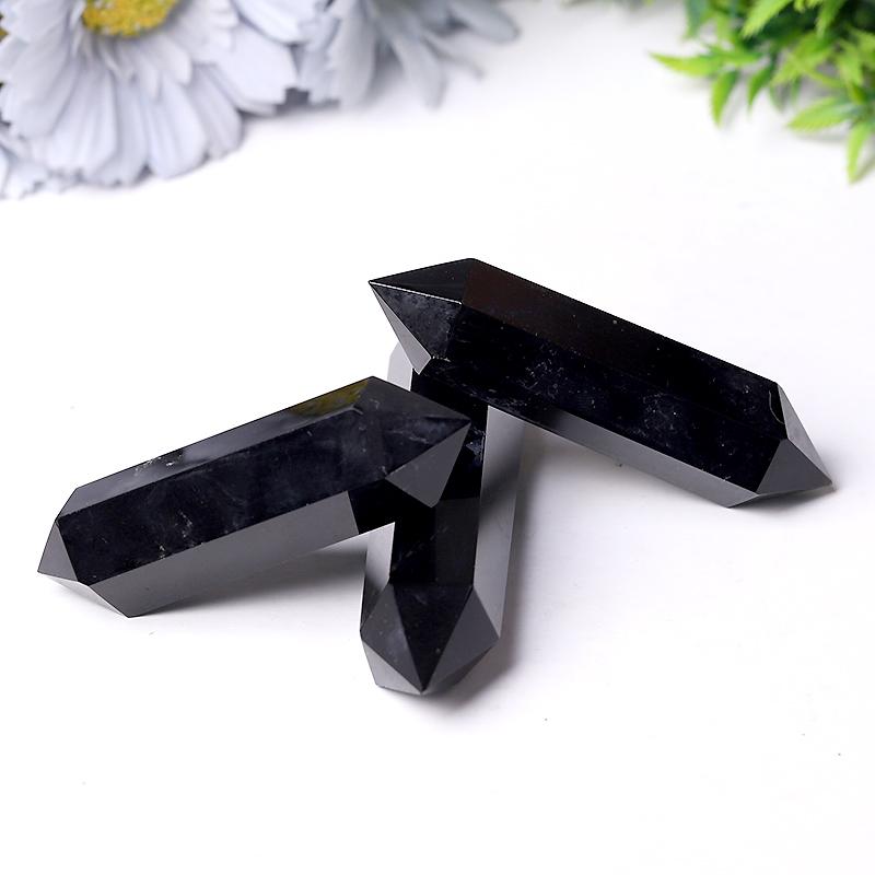 Wholesale Black Obsidian Double Terminated Point Wholesale Crystals USA