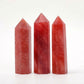 Set of 3 Strawberry Quartz Points Wholesale Crystals USA