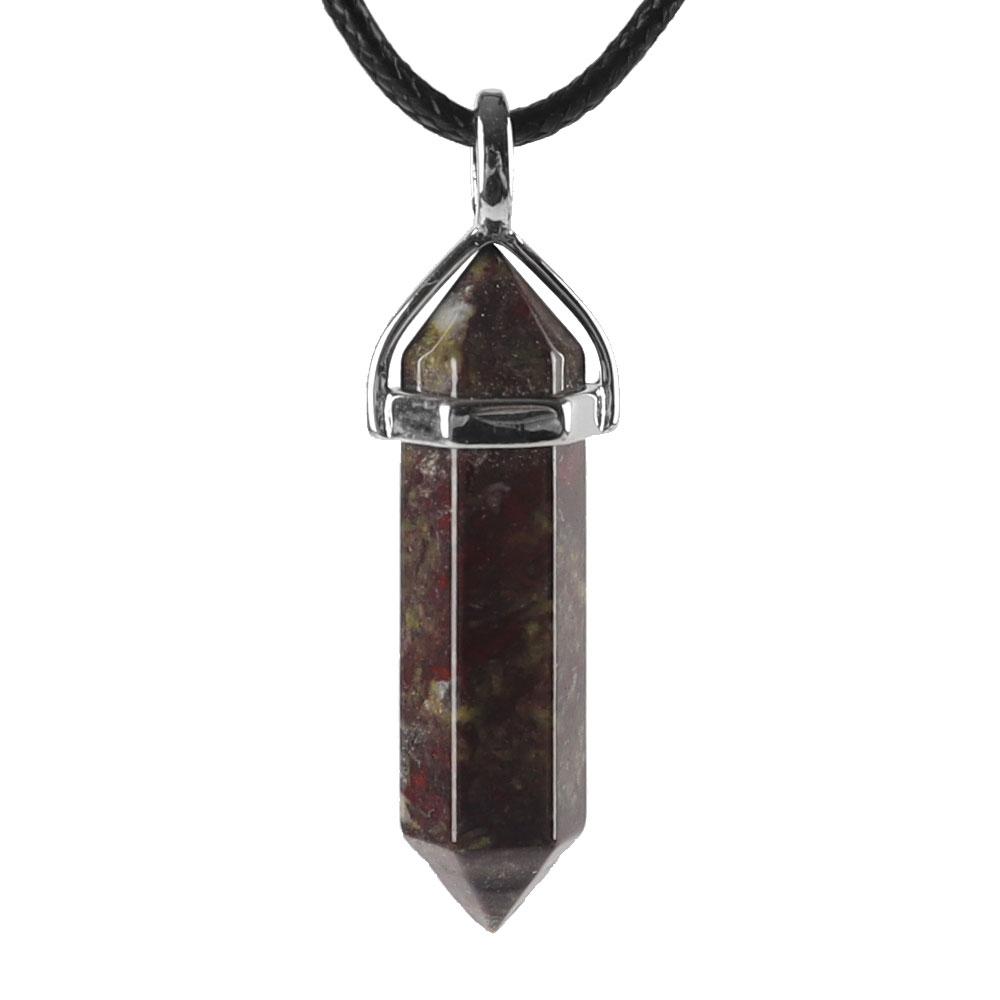 Natural Semi-Precious Gemstone Crystal Healing Hexagonal Point Chakra Pendant Wholesale Crystals USA