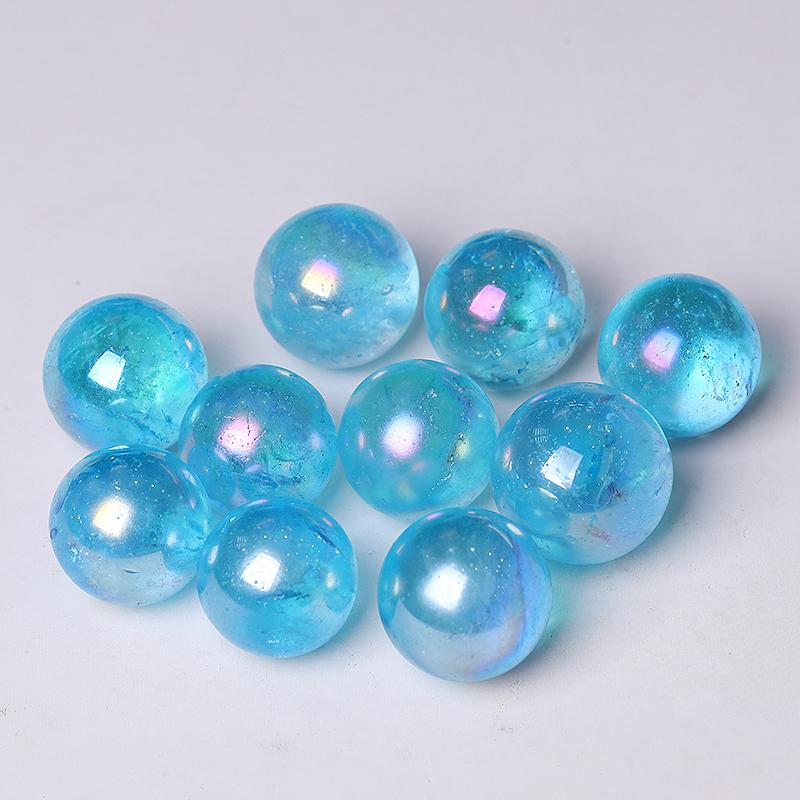 0.25kg Aura Blue Crystal Spheres Wholesale Crystals USA