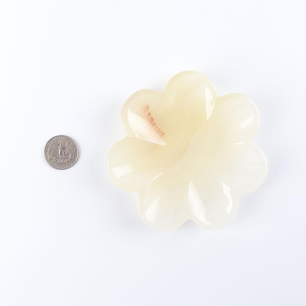 10cm Afghan Jade Flower Shape Bowl Wholesale Crystals USA