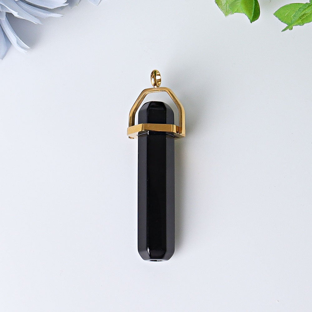 2.4" Hollow Hexagonal Prism Crystal Pendant Wholesale Crystals USA