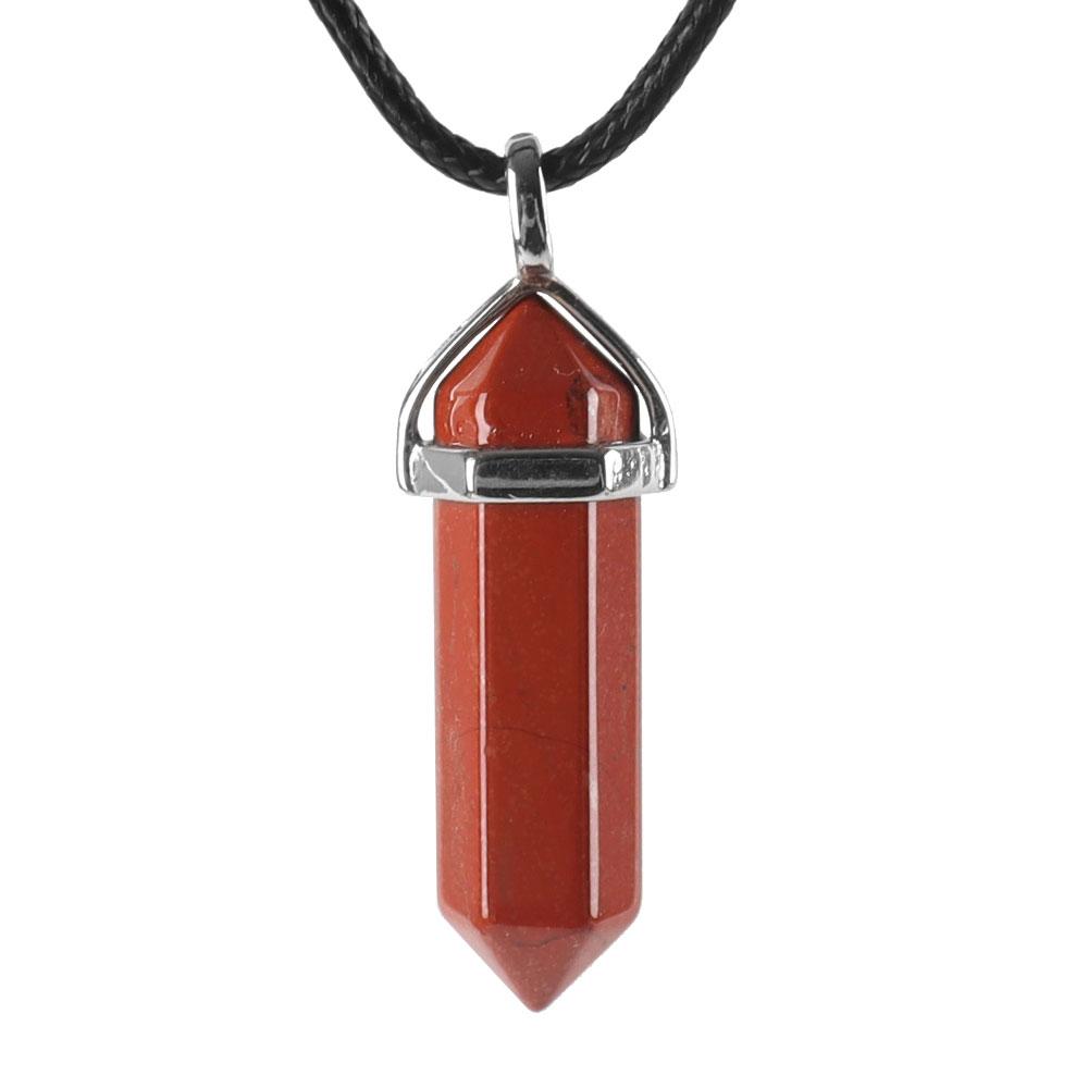 Natural Semi-Precious Gemstone Crystal Healing Hexagonal Point Chakra Pendant Wholesale Crystals USA
