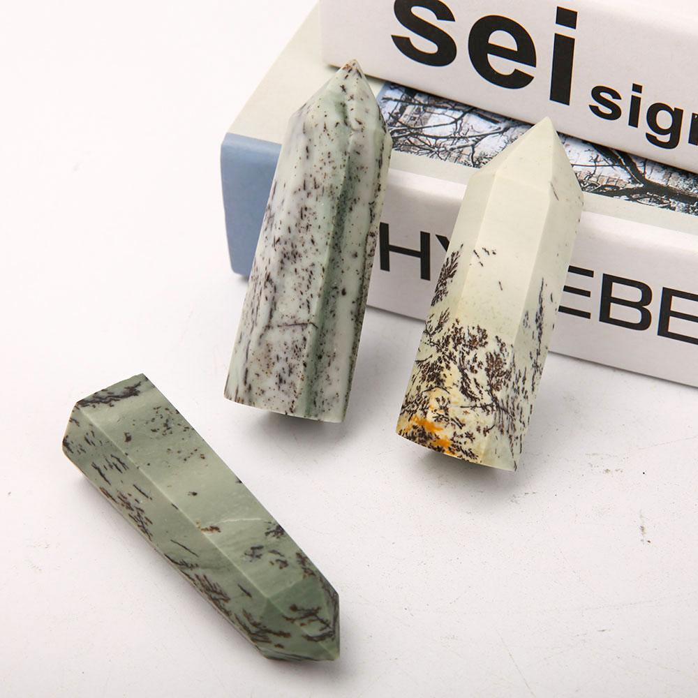 Set of 3 Flower Jade Points Wholesale Crystals USA