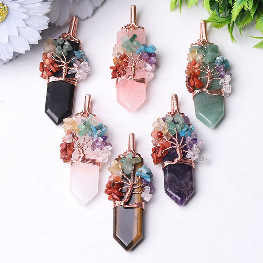 2.5" Tree of Life Crystal Pendant Wholesale Crystals USA