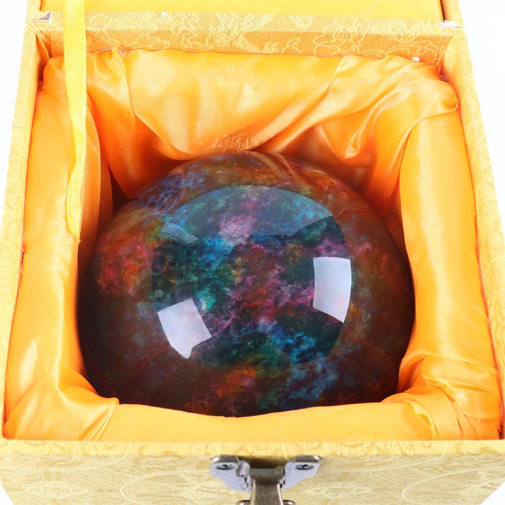 6.29”Rainbow Large Decorative Colorful Jade Sphere Wholesale Crystals USA