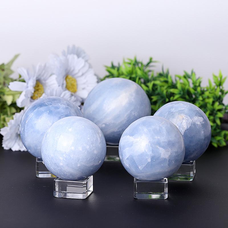 2.0"-4.0" Celestite Sphere Wholesale Crystals USA