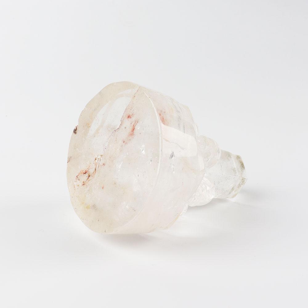 Clear Quartz Crystal Point with Carving Skull Decor Wholesale Crystals USA
