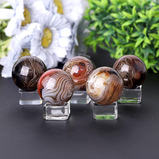 1.0"-1.5" Black Sardonyx Sphere Wholesale Crystals USA