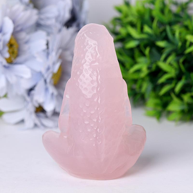 3.9" Rose Quartz Mother Earth Crystal Carvings Wholesale Crystals USA