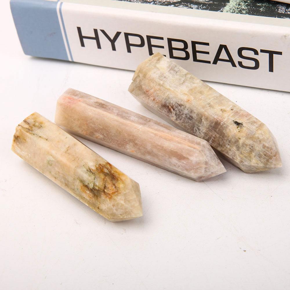 Set of 3 Black Moonstone Points Wholesale Crystals USA