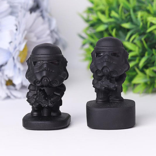 2.5" Black Obsidian Darth Vader Crystal Carvings Wholesale Crystals USA