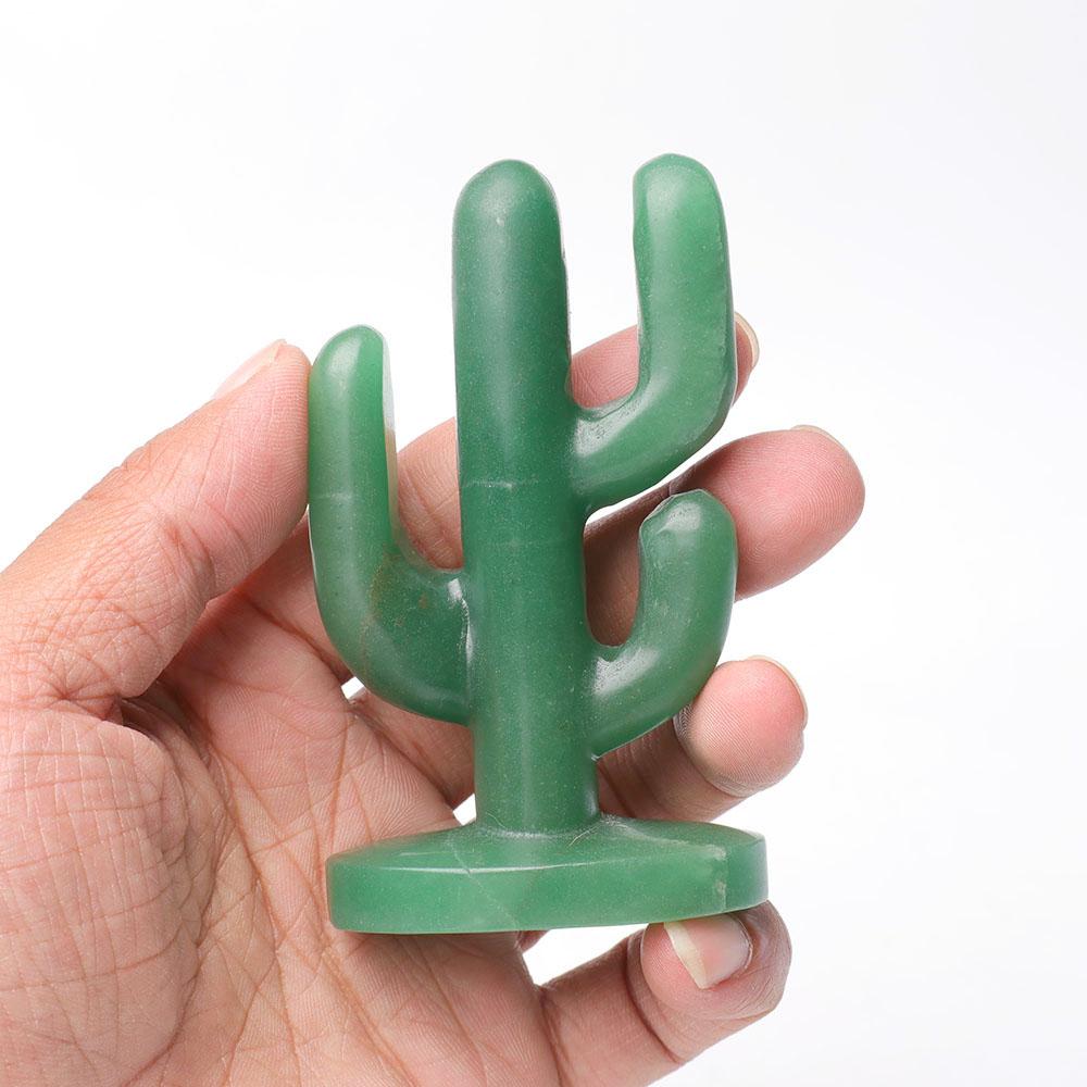 Natural Aventurine Cactus Carving Wholesale Crystals USA