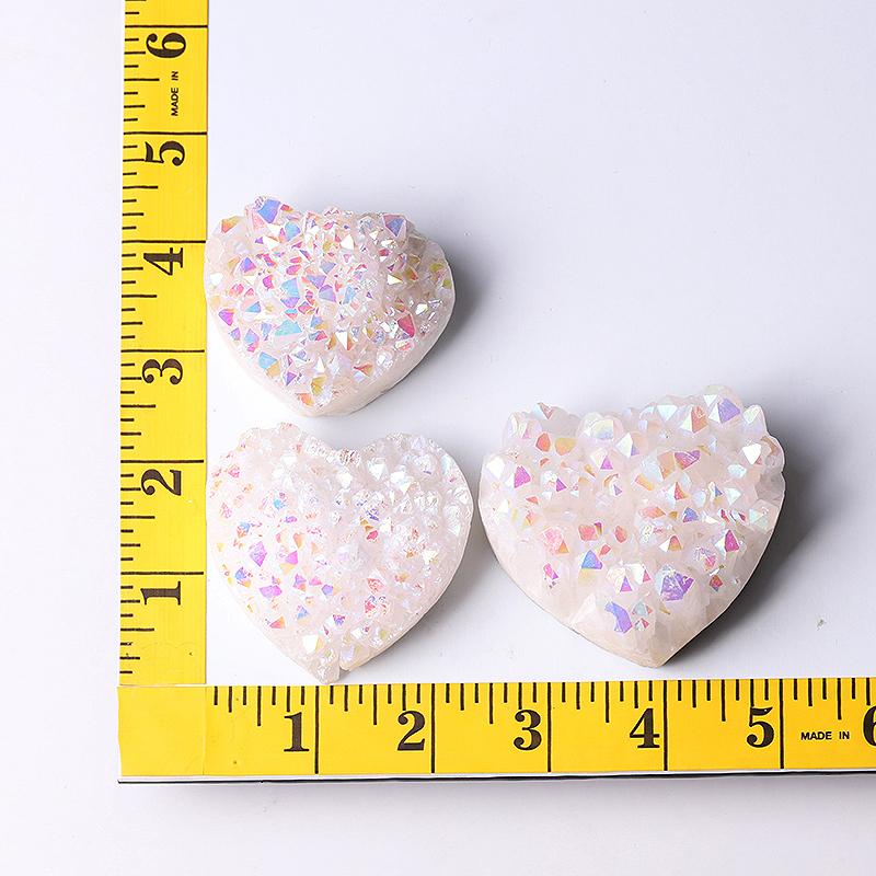 2" Aura Cluster Heart Shape Crystal Carvings Wholesale Crystals USA