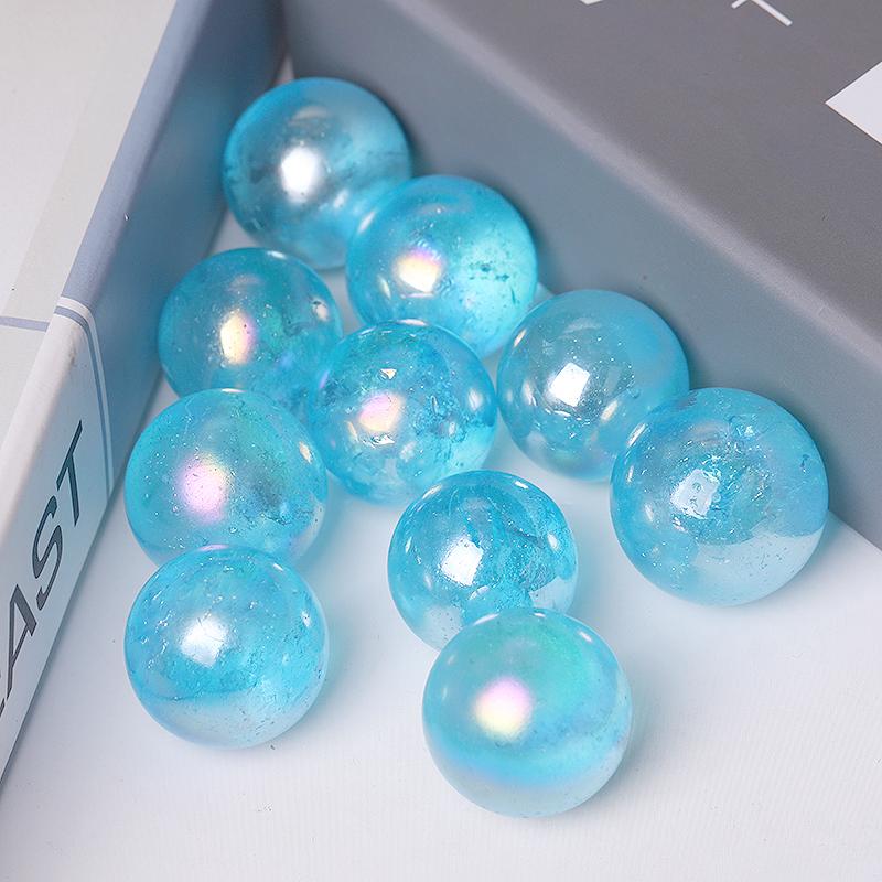 0.25kg Aura Blue Crystal Spheres Wholesale Crystals USA