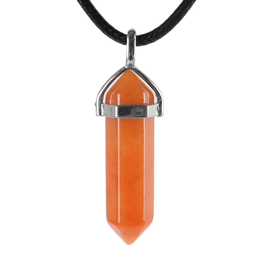 Natural Semi-Precious Gemstone Crystal Healing Hexagonal Point Chakra Pendant Wholesale Crystals USA