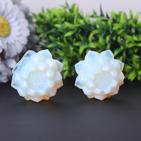 2" Lotus Flower Crystal Carvings Wholesale Crystals USA