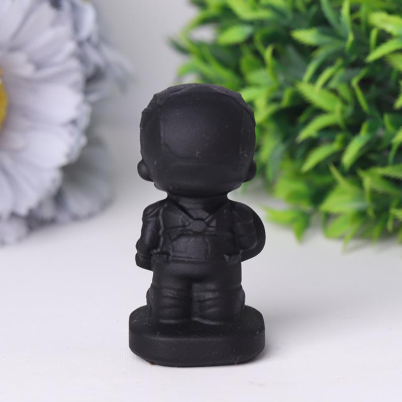 Black Obsidian American Captain Crystal Carvings Wholesale Crystals USA