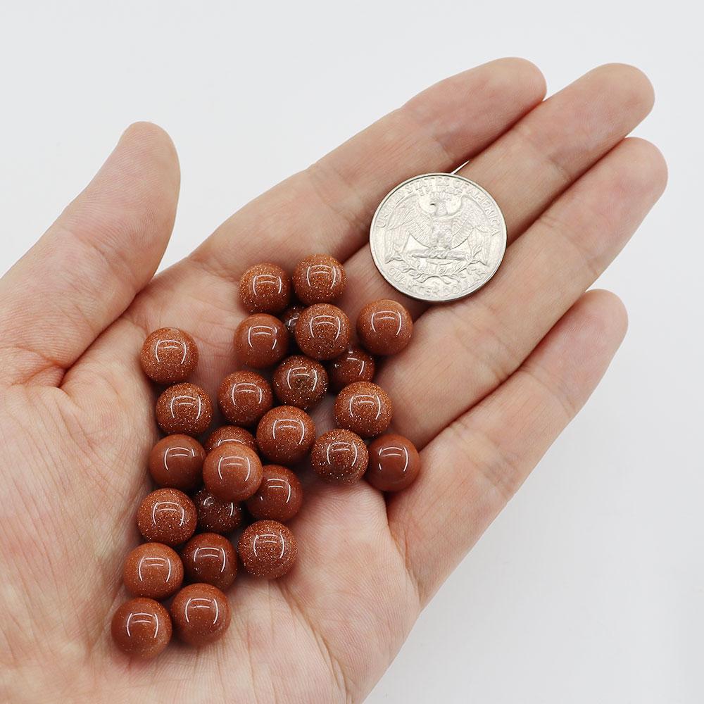 10mm No hole/Undrilled 30pcs Natural Crystal Beads Stone Gemstone Round Loose Energy Healing Beads Wholesale Crystals USA