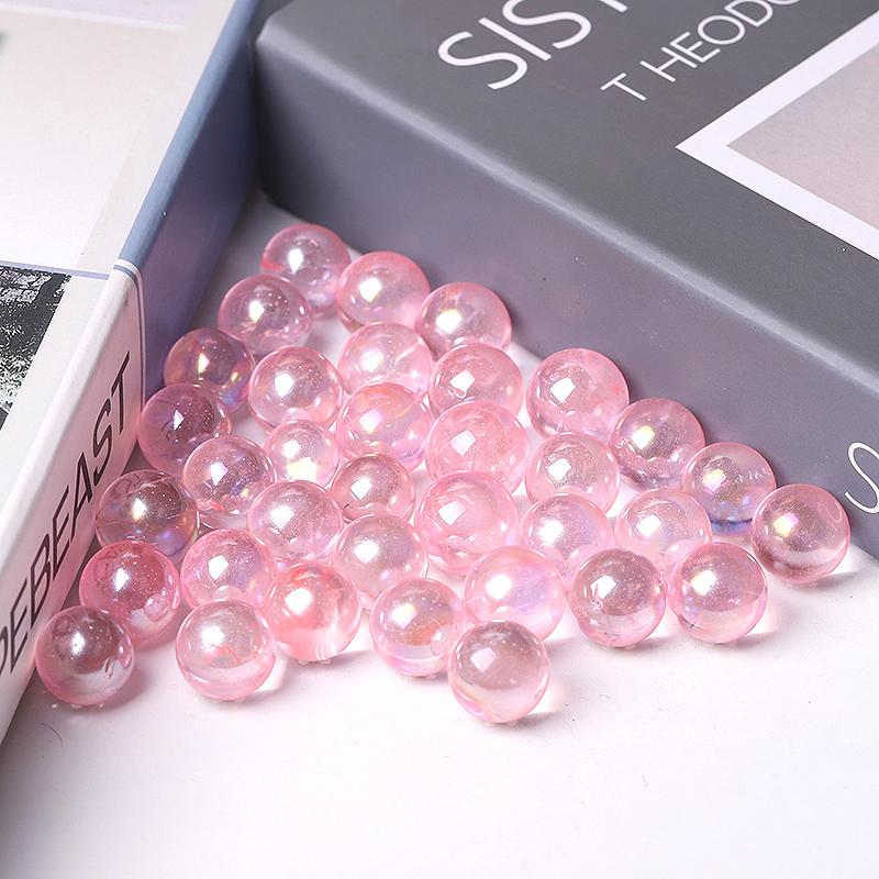0.5-0.7'' High Quality Pink Aura Crystal Spheres Crystal Balls for Healing Wholesale Crystals USA
