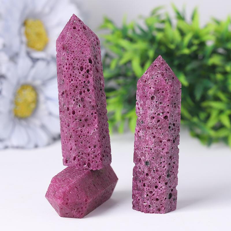 Ruby Honeycomb Point Tower for Collection Wholesale Crystals USA
