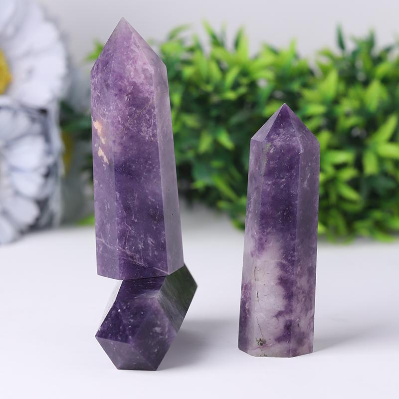 Natural Purple Mica Points Healing Tower Wholesale Crystals USA
