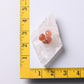 4" Selenite Base with Carnelian Decoration Free Form