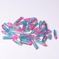Drilled Double Colored Aura Quartz Crystal Points Raw Rough Clear Rock Quartz Sticks