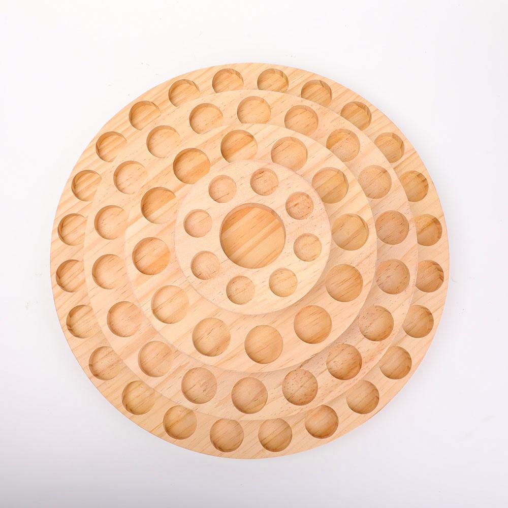 Wooden Round Plate Display Stand