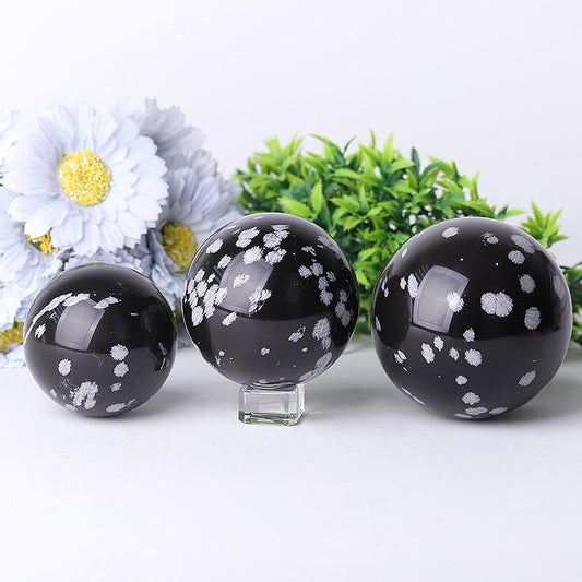 2.0"-4.0" Snowflake Stone Crystal Spheres Wholesale Crystals USA