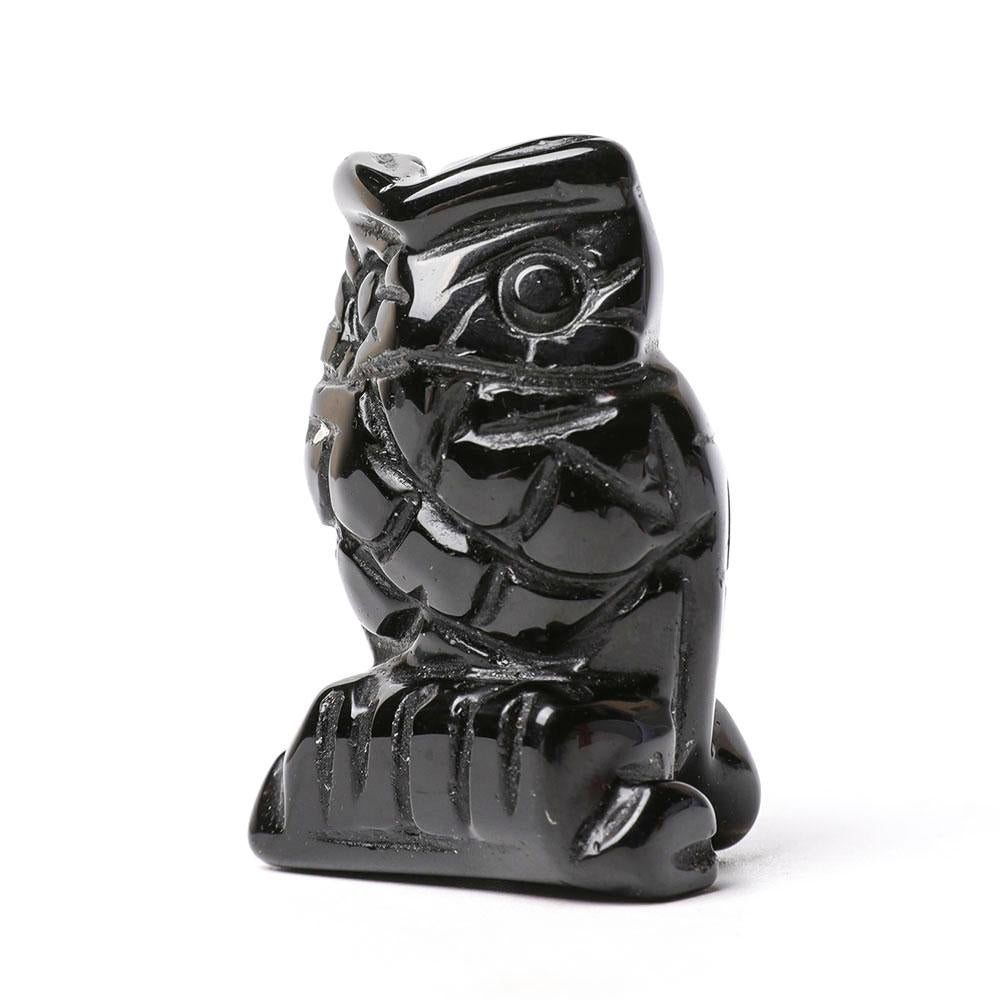 2.0" Crystal Carving Owl Figurine Decoration Wholesale Crystals USA