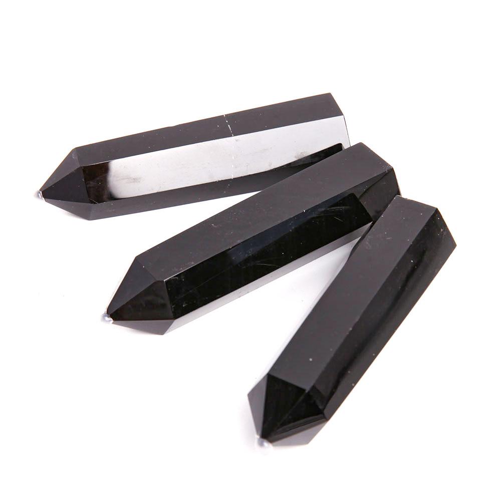 Set of 3 Black Obsidian Crystal Point Wholesale Crystals USA