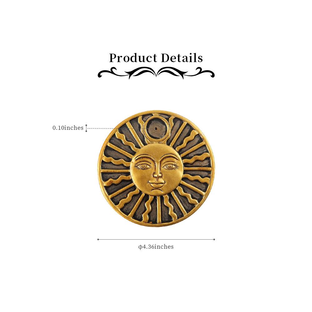 Resin Sun Face Plate Incense Holder
