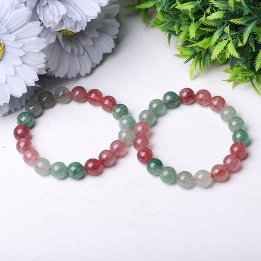 10mm Mixed Strawberry Quartz Bracelet Wholesale Crystals USA