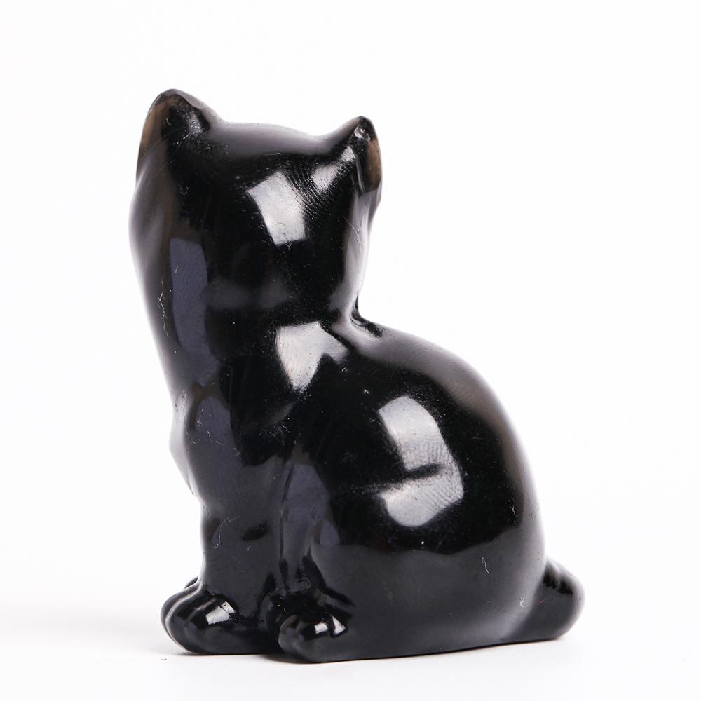 Black Obsidian Crystal Carving Cat Wholesale Crystals USA