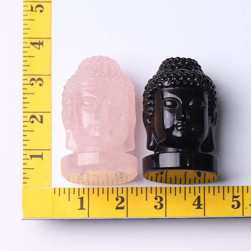 3" Buddha Head Crystal Carvings Wholesale Crystals USA
