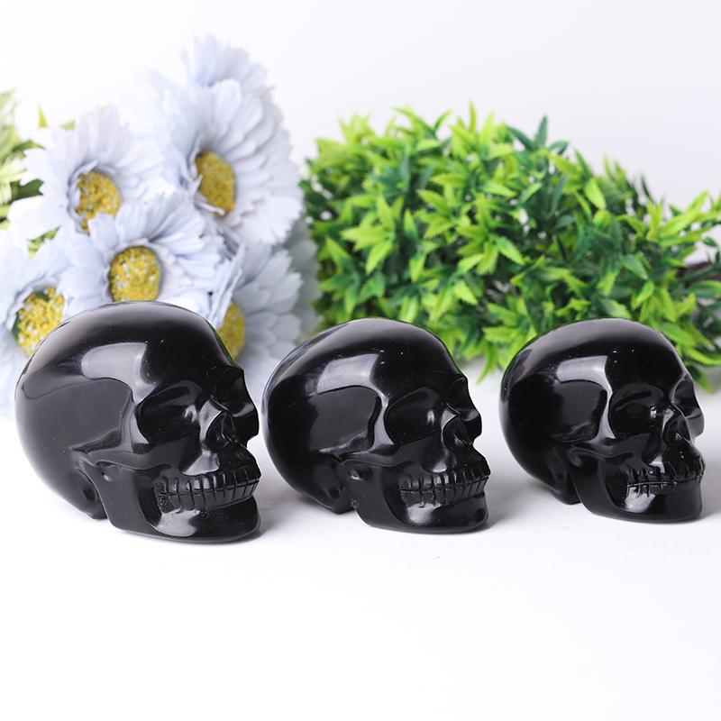Black Obsidian Skull Crystal Carvings for Halloween Wholesale Crystals USA