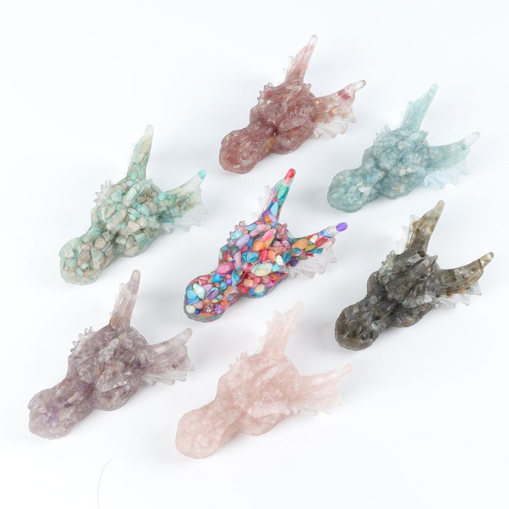 Resin Dragon Head Carvings