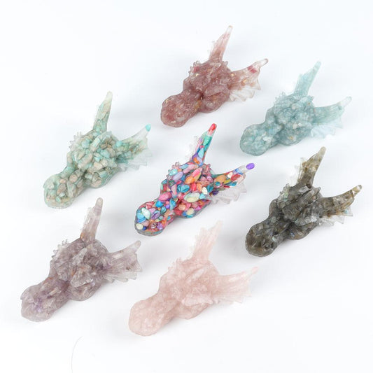 Resin Dragon Head Carvings