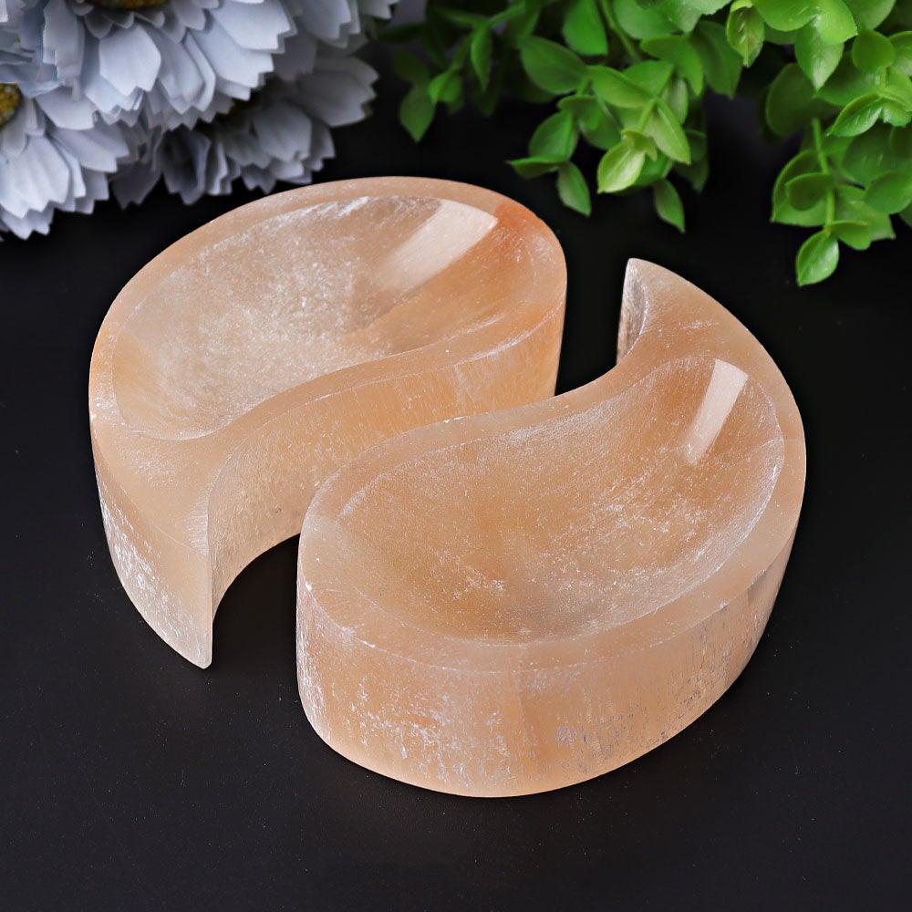 4" Peach Selenite Bowl Wholesale Crystals USA