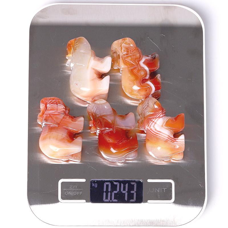 2" Wholesale Natural High Quality Beautiful Hand Carved Carnelian Elephant Crystal Figurine For Decoration
