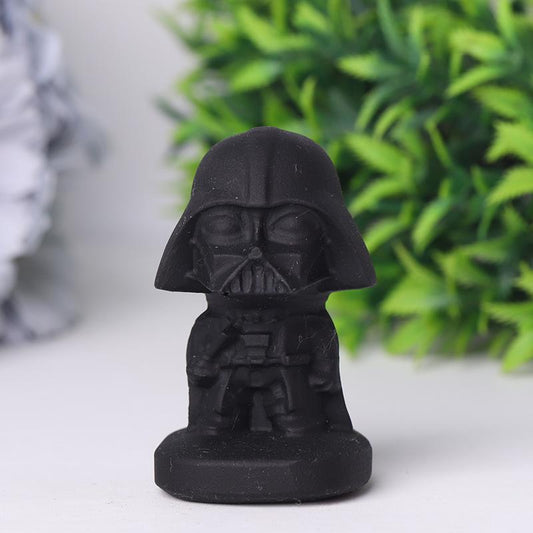 2.5" Black Obsidian Darth Vader Crystal Carvings Wholesale Crystals USA